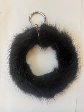Real Mink Fur Wristlet Key Chain